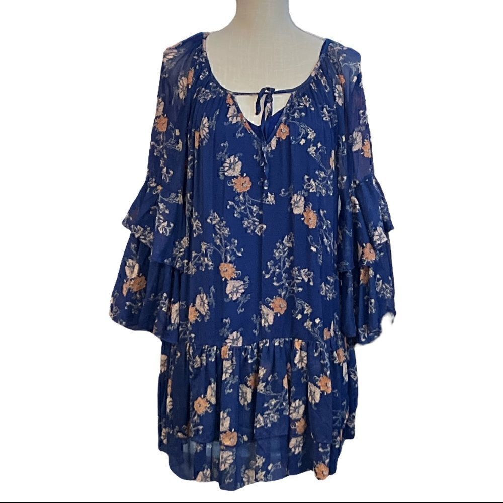 Free People Sunsetter Mini Floral Ruffle Dress - Picture 2 of 8